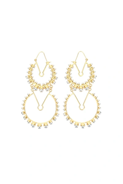 Shop Patou Double Circle Earrings In Gold Silver