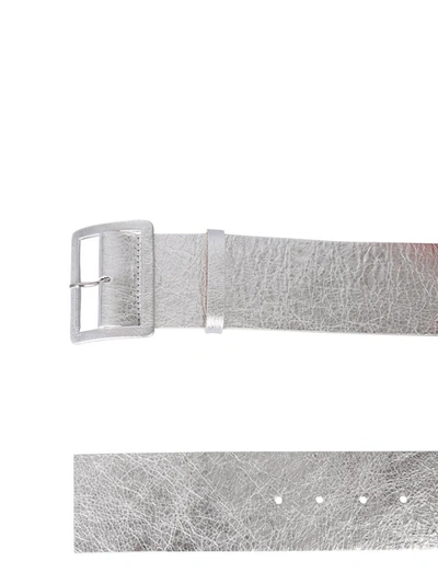 Msgm Belt With Buckle In Silver