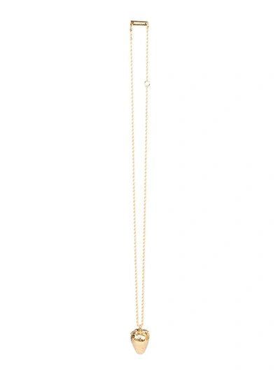 Shop Ambush Necklace With Strawberry Charm In Gold