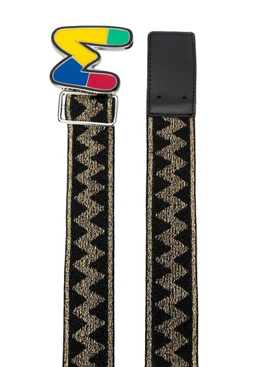 Shop M Missoni Belts In Nero