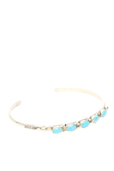 Shop Jessie Western Cuff Bracelet In Silver Turquoise