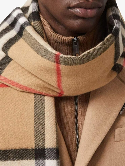 Shop Burberry Scarfs In Rosa