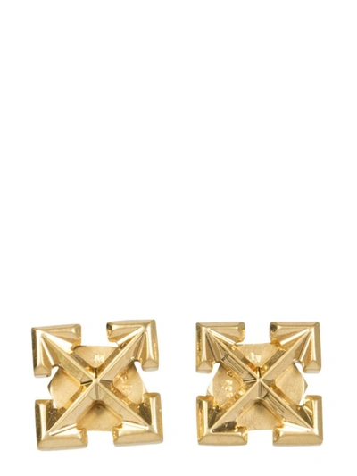 Shop Off-white Mini Arrow Earrings In Gold