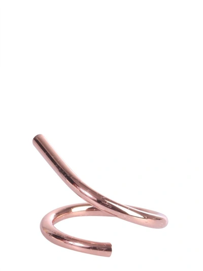 Shop Maison Margiela Brass Ring In Pink