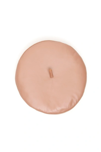 Shop Ruslan Baginskiy Leather Beret In Caramel