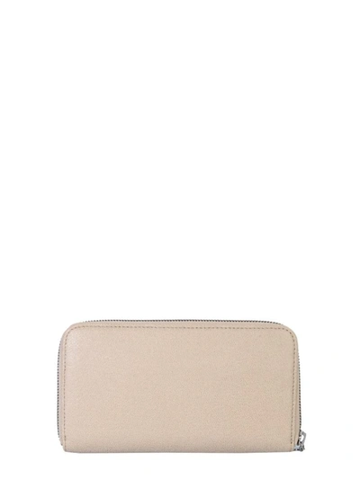 Shop Stella Mccartney Zip Around Falabella Wallet In Beige