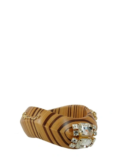 Shop Dsquared2 Wooden Bracelet In Brown