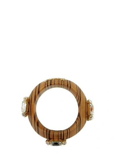 Shop Dsquared2 Wooden Bracelet In Brown