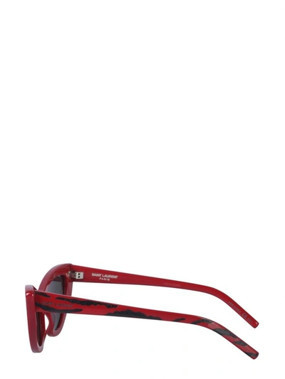 Shop Saint Laurent Sl 213 Lily Tiger Sunglasses In Red