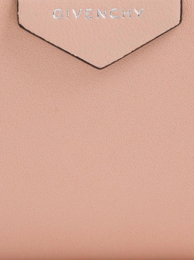 Shop Givenchy Antigona Mini Bag In Leather With Chain Shoulder Strap In Pink