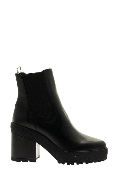 Shop Hogan H537 Chelsea Ankle Boots Black