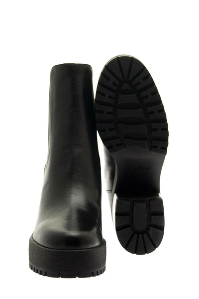 Shop Hogan H537 Chelsea Ankle Boots Black