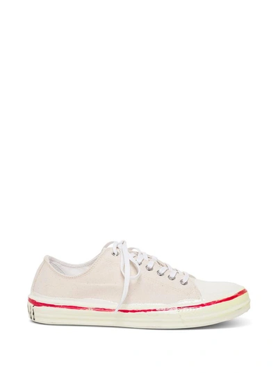Shop Marni Low-top Sneakers In Canvas In White