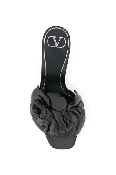 Shop Valentino Garavani Mules In Leather Atelier Shoes 03 Rose Edition In Nero