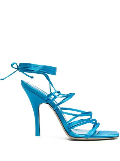 Shop Attico The  Sandals Clear Blue