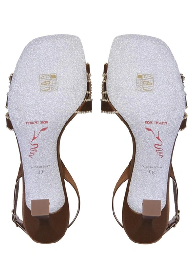 Shop René Caovilla "juliette" Sandals In Beige