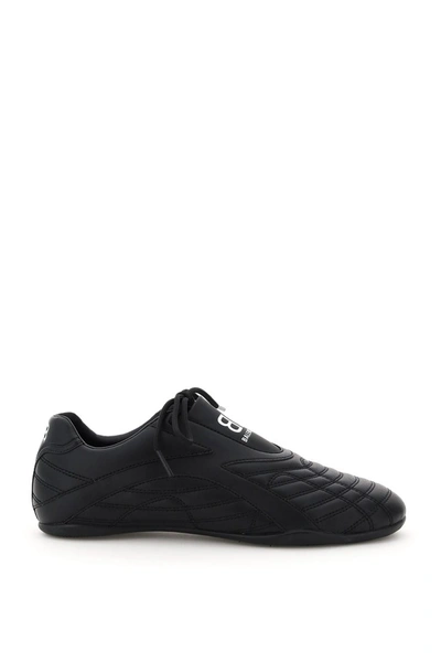 Shop Balenciaga Zen Sneakers In All Black Logo White