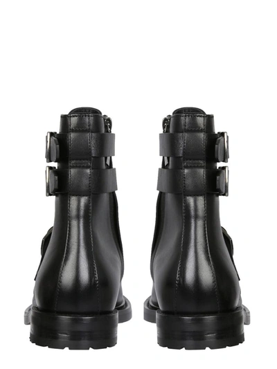 Saint Laurent Buckle-detail 30mm Ceril Ankle Boots In Black