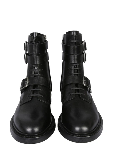 Saint Laurent Buckle-detail 30mm Ceril Ankle Boots In Black