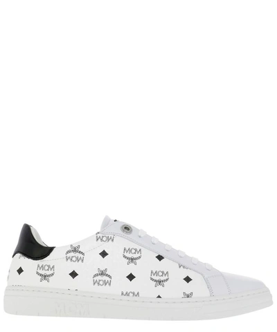 Shop Mcm "the Terrain" Sneakers In White
