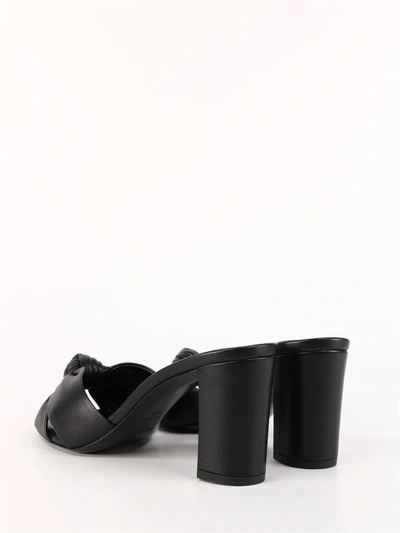 Shop Saint Laurent Bianca Mule Sandals Black