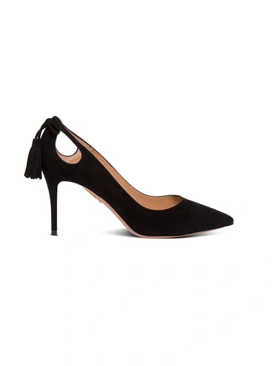 Shop Aquazzura Forever Marylin Suede Pumps In Black