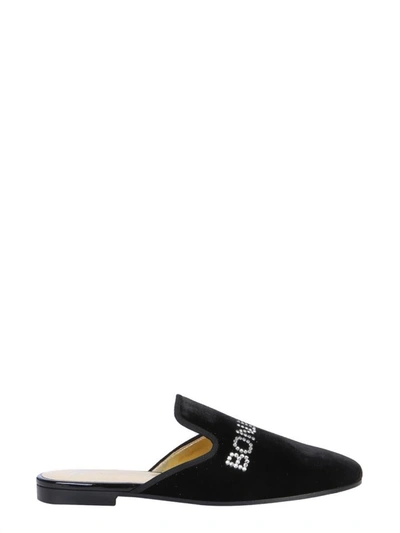 Shop Giuseppe Zanotti Bonjour Nuit Slippers In Black