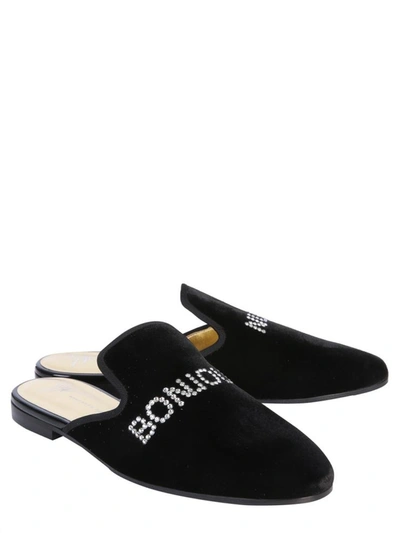 Shop Giuseppe Zanotti Bonjour Nuit Slippers In Black