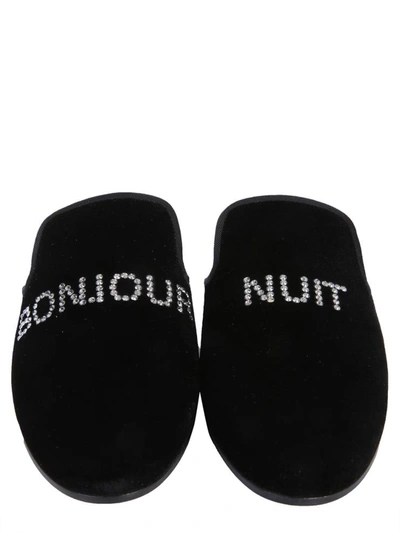 Shop Giuseppe Zanotti Bonjour Nuit Slippers In Black