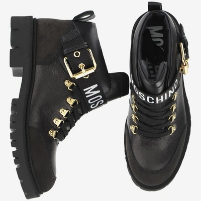 Shop Moschino Boots In Rosso