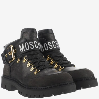 Shop Moschino Boots In Rosso