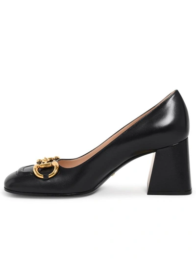 Shop Gucci Black Malaga Kid Pumps