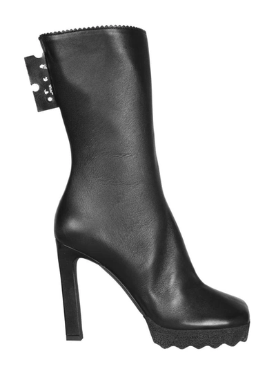 Shop Off-white Boots With Heel In Black