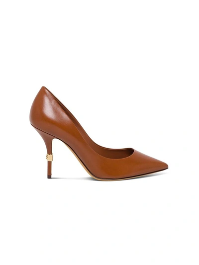 Shop Dolce & Gabbana Leather Pumps In Brown