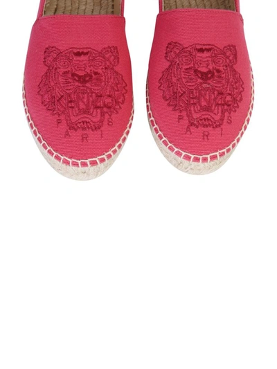 Shop Kenzo Espadrillas With Logo In Fuchsia