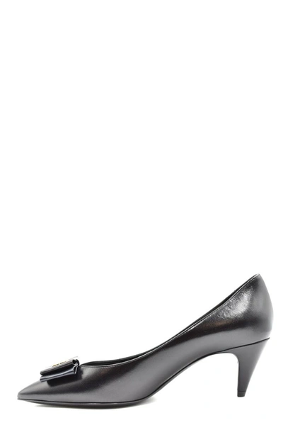 Shop Saint Laurent Flat Shoes In Nero/blu