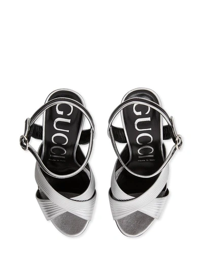 Shop Gucci Sandals Silver