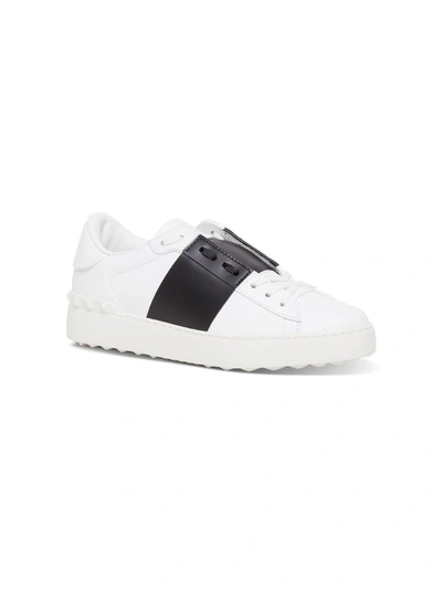 Shop Valentino Open Sneakers In White/black