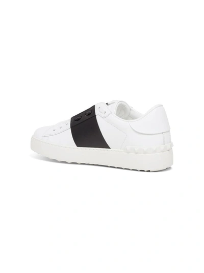 Shop Valentino Open Sneakers In White/black