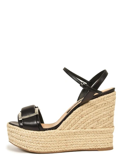 Shop Sergio Rossi Sandal With Rope In Black