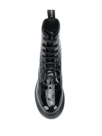 Shop Alexander Mcqueen Boots In Nero