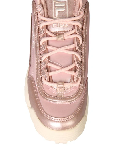 Fila Disruptor Metallic Sneakers In Pink