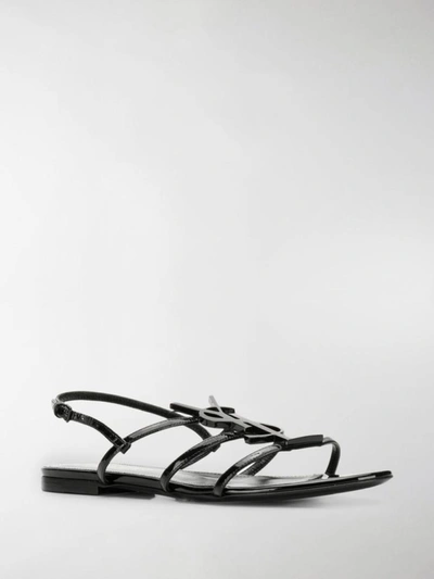 Shop Saint Laurent Sandals Black