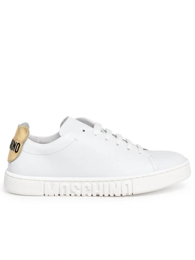 Shop Moschino Sneakers Logo Suola Bianche In White