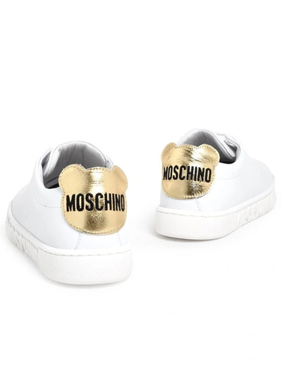 Shop Moschino Sneakers Logo Suola Bianche In White