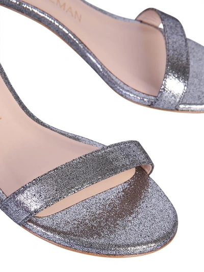 Shop Stuart Weitzman Simple Sandal In Silver