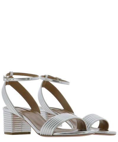 Shop Aquazzura "sundance" Sandals In Silver