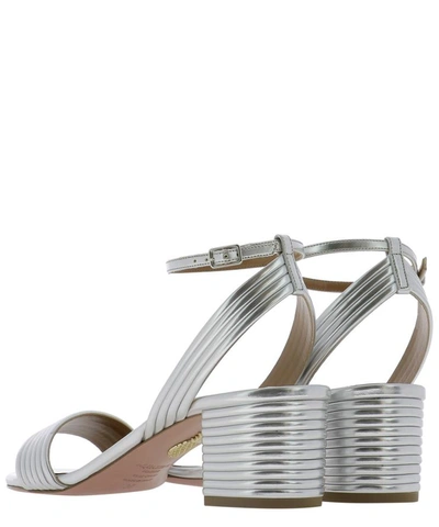 Shop Aquazzura "sundance" Sandals In Silver