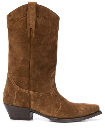 Shop Saint Laurent Boots Beige