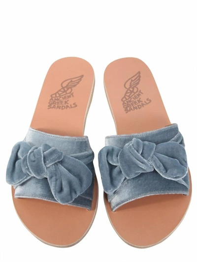 Shop Ancient Greek Sandals Taygete Bow Sandals In Azure